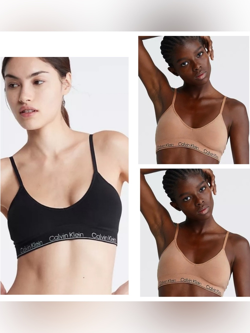 Bundle/3 NWT Calvin Klein Naturals Modern Seamless Bralettes